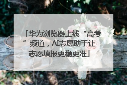 华为浏览器上线“高考”频道，AI志愿助手让志愿填报更稳更准