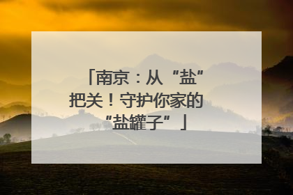 南京：从“盐”把关！守护你家的“盐罐子”