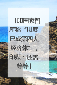 印国家智库称“印度已成第四大经济体”，印媒：还需等等