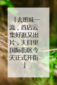 去班味一流，首店云集好逛又出片，天目里国际街区今天正式开街