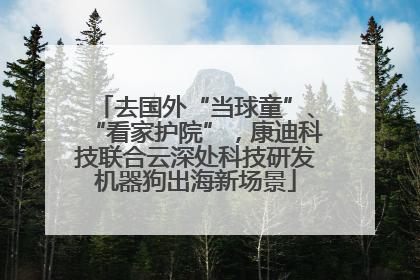 去国外“当球童”、“看家护院”，康迪科技联合云深处科技研发机器狗出海新场景