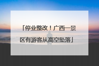 停业整改！广西一景区有游客从高空坠落