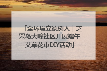 全环境立德树人｜芝罘岛大疃社区开展端午艾草花束DIY活动