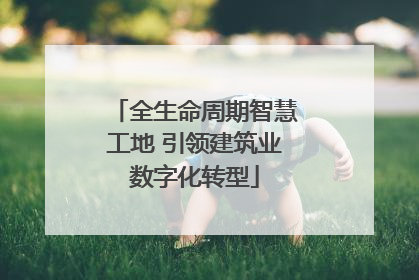 全生命周期智慧工地 引领建筑业数字化转型