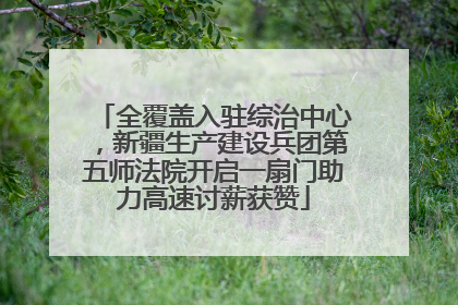 全覆盖入驻综治中心，新疆生产建设兵团第五师法院开启一扇门助力高速讨薪获赞