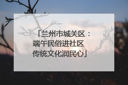 兰州市城关区：端午民俗进社区 传统文化润民心