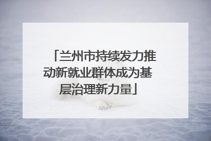 兰州市持续发力推动新就业群体成为基层治理新力量