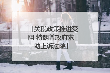 关税政策推进受阻 特朗普政府求助上诉法院