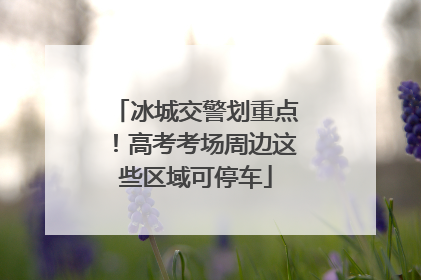 冰城交警划重点！高考考场周边这些区域可停车