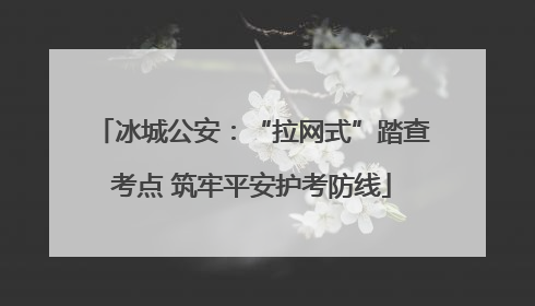 冰城公安：“拉网式”踏查考点 筑牢平安护考防线