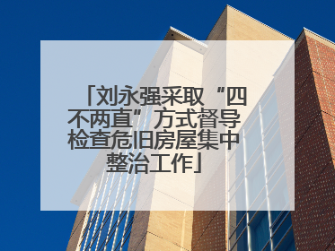 刘永强采取“四不两直”方式督导检查危旧房屋集中整治工作