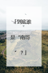 到底谁是“南哥”？