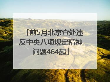 前5月北京查处违反中央八项规定精神问题464起