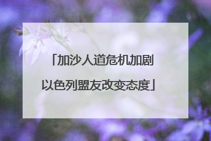 加沙人道危机加剧 以色列盟友改变态度
