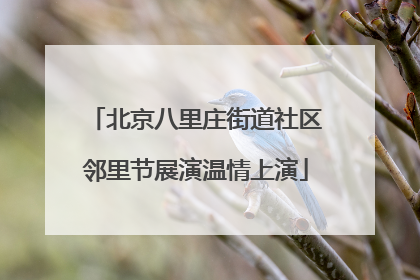 北京八里庄街道社区邻里节展演温情上演