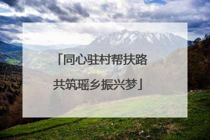 同心驻村帮扶路 共筑瑶乡振兴梦