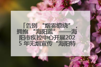 告别 “烟雾缭绕”，拥抱 “海阳蓝”——海阳市疾控中心开展2025 年无烟宣传“海阳特色”实践记录