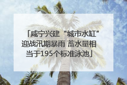 咸宁兴建“城市水缸”迎战汛期暴雨 蓄水量相当于195个标准泳池