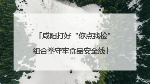 咸阳打好“你点我检”组合拳守牢食品安全线