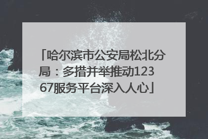 哈尔滨市公安局松北分局：多措并举推动12367服务平台深入人心
