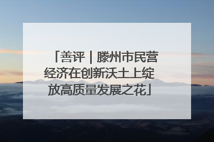 善评｜滕州市民营经济在创新沃土上绽放高质量发展之花