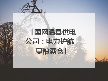 国网温县供电公司：电力护航 夏粮满仓