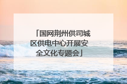 国网荆州供司城区供电中心开展安全文化专题会