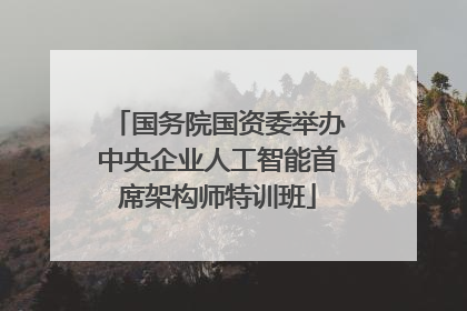 国务院国资委举办中央企业人工智能首席架构师特训班