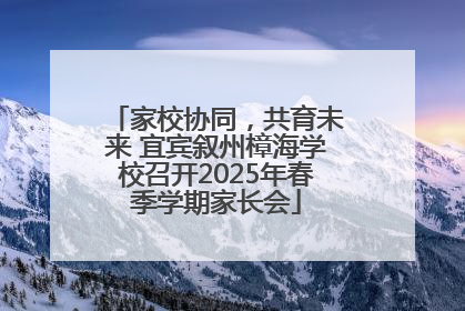 家校协同，共育未来 宜宾叙州樟海学校召开2025年春季学期家长会
