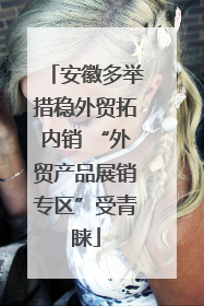 安徽多举措稳外贸拓内销 “外贸产品展销专区”受青睐