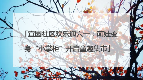 宜园社区欢乐迎六一：萌娃变身“小掌柜”开启童趣集市