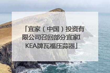 宜家（中国）投资有限公司召回部分宜家IKEA牌瓦福压蒜器