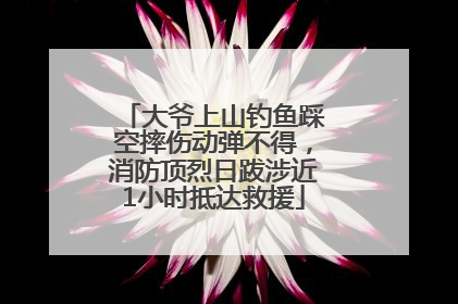 大爷上山钓鱼踩空摔伤动弹不得，消防顶烈日跋涉近1小时抵达救援