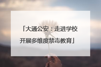 大通公安：走进学校开展多维度禁毒教育