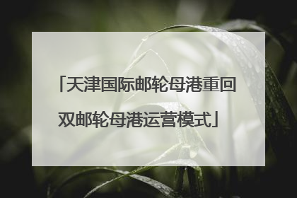 天津国际邮轮母港重回双邮轮母港运营模式