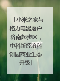 小米之家与格力电器落户济南起步区，中科新经济科创园商业生态升级