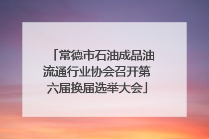 常德市石油成品油流通行业协会召开第六届换届选举大会
