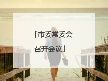 市委常委会召开会议