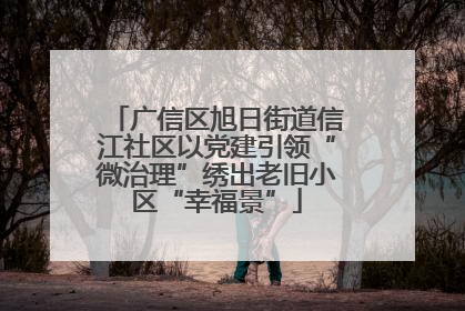 广信区旭日街道信江社区以党建引领“微治理”绣出老旧小区“幸福景”