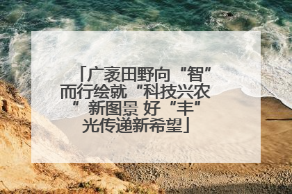 广袤田野向“智”而行绘就“科技兴农”新图景 好“丰”光传递新希望