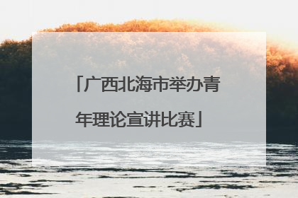 广西北海市举办青年理论宣讲比赛