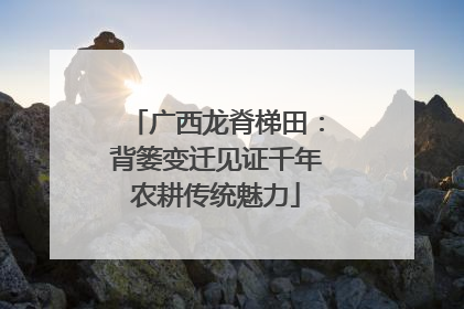 广西龙脊梯田：背篓变迁见证千年农耕传统魅力