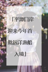 平潭口岸迎来今年首批远洋渔船入境