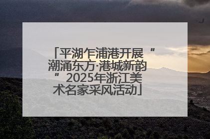 平湖乍浦港开展“潮涌东方·港城新韵”2025年浙江美术名家采风活动