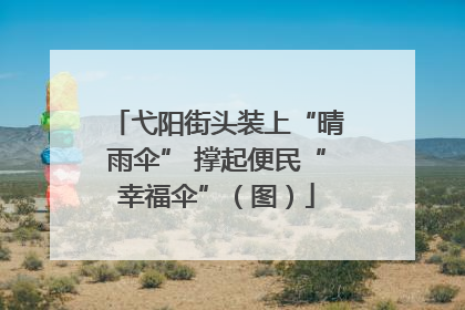 弋阳街头装上“晴雨伞” 撑起便民“幸福伞”（图）