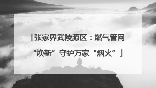 张家界武陵源区：燃气管网“焕新”守护万家“烟火”