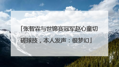 张智霖与世锦赛冠军赵心童切磋球技，本人发声：很梦幻