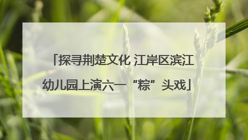 探寻荆楚文化 江岸区滨江幼儿园上演六一“粽”头戏