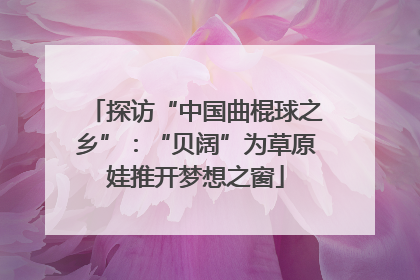 探访“中国曲棍球之乡”：“贝阔”为草原娃推开梦想之窗