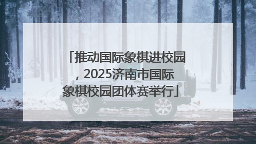 推动国际象棋进校园，2025济南市国际象棋校园团体赛举行